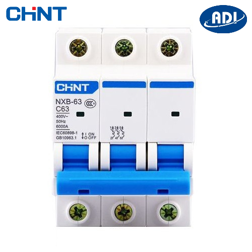 Cầu dao tự động  Chint NXB-63 3P C63 6KA