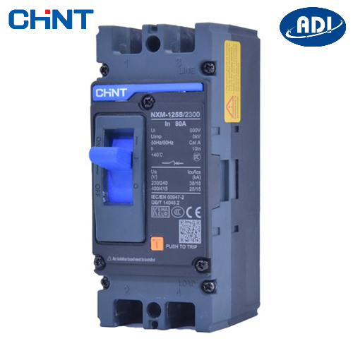 Aptomat Chint MCCB 2 pha 225A 25kA NXM-125S/2300 2P225A