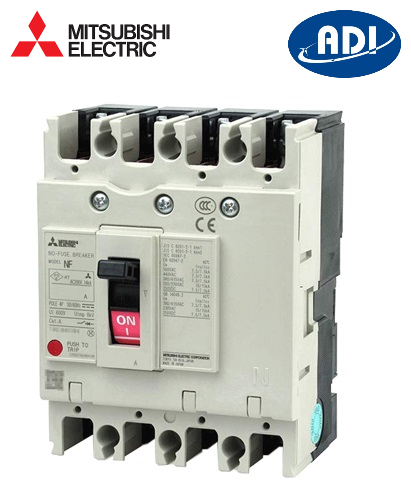 Cầu dao tự động 4 pha Mitsubishi  NF MCCB NF63-SV 4P 32A 7.5kA 415VAC
