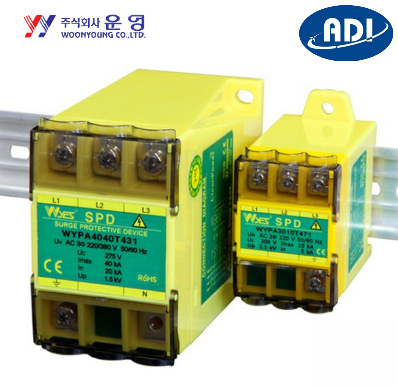 Chống sét lan truyền 3P4W nối đất 380/220V, 70kA, Woonyoung WYPA 4070T380