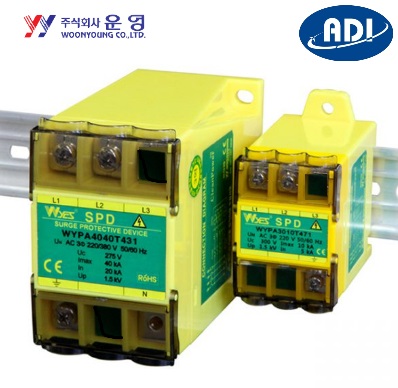 Chống sét lan truyền 1P2W nối đất 220V, 10kA, Woonyoung WYPA 2010T220