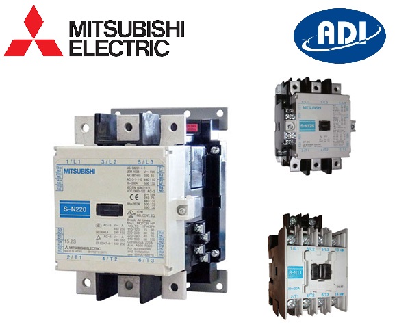 Contactor( Khởi động từ) S-T Mitsubishi 3P 100A S-T100 AC200V 2a2b