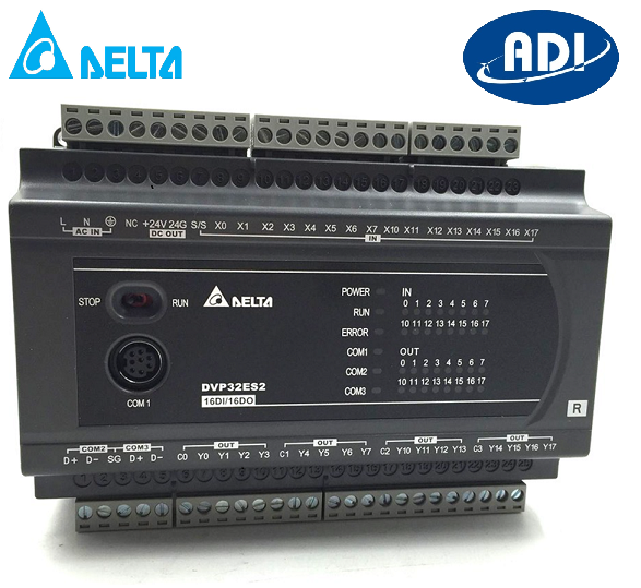 PLC ES2 - Bộ xử lý tốc độ cao, tích hợp 3 cổng truyền thông 1 RS232+2 RS485